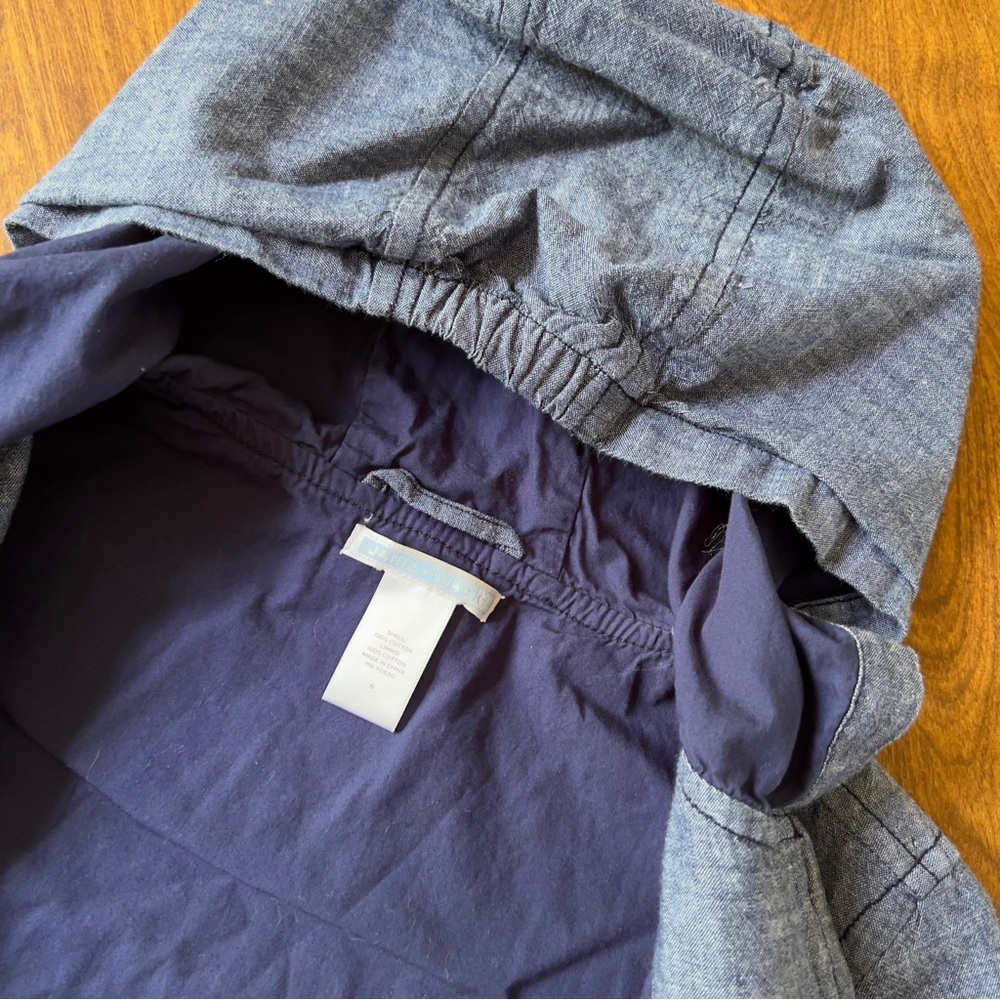 Janie & Jack Children Chambray Zip Up Cotton Hooded Boys Toddler Jacket Size 6 - Picture 5 of 11